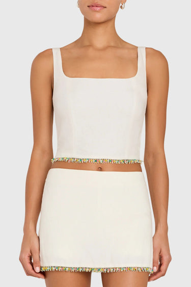 Amanda Uprichard Jace Top in Ivory
