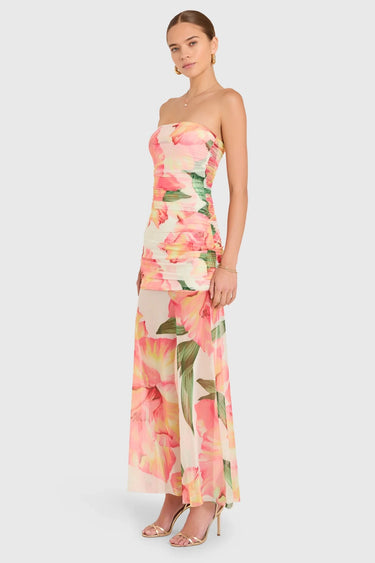 Amanda Uprichard Leo Maxi Dress in Hibiscus