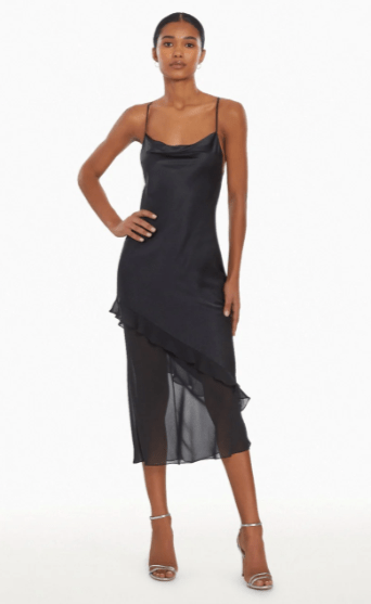 amanda uprichard satin dress Amanda Uprichard Marcine Maxi Dress in Pink