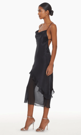 Amanda Uprichard Luciana Silk Dress in Black - Estilo Boutique