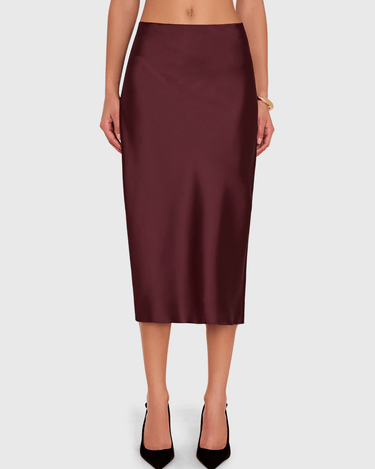 Amanda Uprichard Maci Skirt in Oxblood