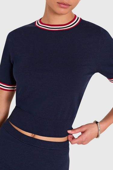 Amanda Uprichard Maia Top in Navy