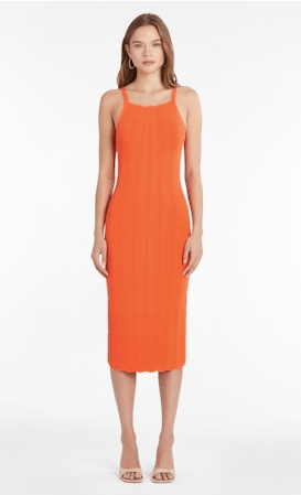 Amanda Uprichard Melody Knit Dress in Mandarin - Estilo Boutique