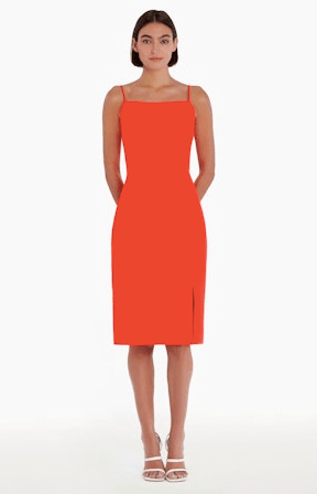 Amanda Uprichard Perkins Dress in Crimson - Estilo Boutique