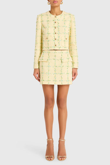 Amanda Uprichard Perth Skirt in Yellow - Estilo Boutique