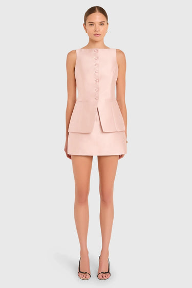 Amanda Uprichard Raleigh Romper in Mochi