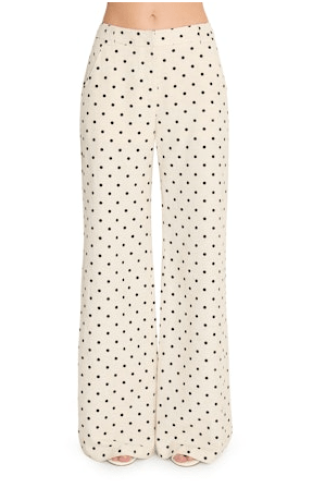 Amanda Uprichard Saddler Pants in Beige Black - Estilo Boutique