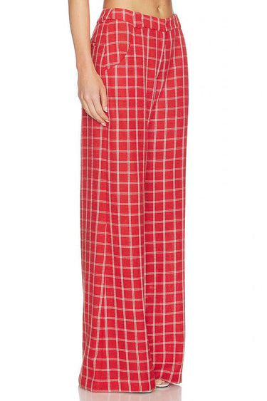 Amanda Uprichard Saddler Pants in Red
