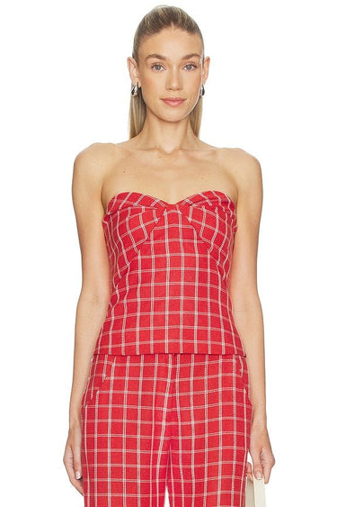 Amanda Uprichard Soho Top in Red