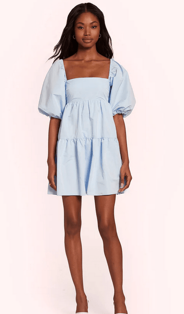 Amanda Uprichard Theodora Dress in Powder Blue - Estilo Boutique