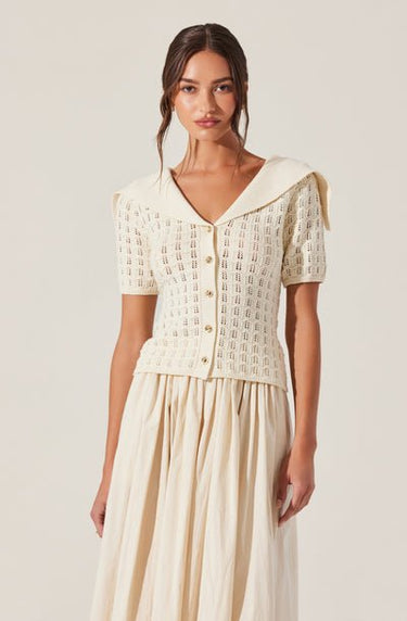 ASTR Analissa Cardigan in Cream - Estilo Boutique