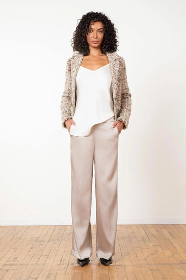 Avenue Montaigne Carla Pants in Satin Casia - Estilo Boutique