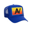 Aviator Nation Logo Rainbow Vintage Trucker Hat in Royal - Estilo Boutique
