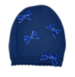 Bari Lynn Baby Knit Hat with Crystalized Velvet Bows - Estilo Boutique