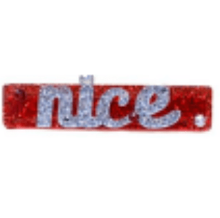 Bari Lynn Nice Crystalized Word Alligator Clip - Estilo Boutique