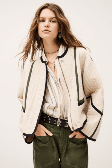 ba&sh Chim Jacket in Ecru - Estilo Boutique