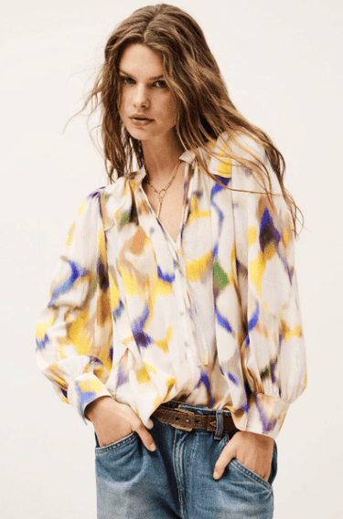 ba&sh Foka Blouse in Multicolor - Estilo Boutique