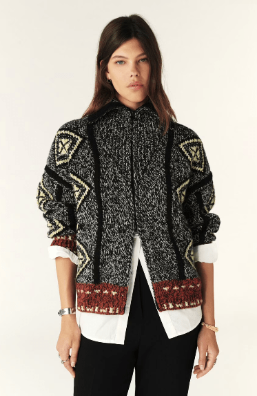 ba&sh Inacio Cardigan in Gris - Estilo Boutique