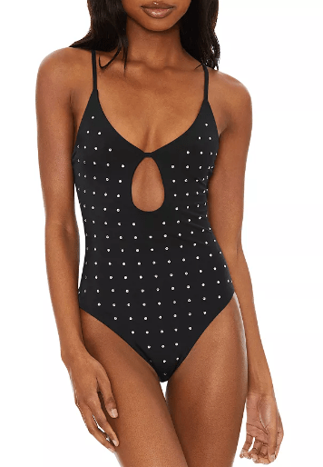 Beach Riot Priscilla Rhinestone Swimsuit in Black - Estilo Boutique