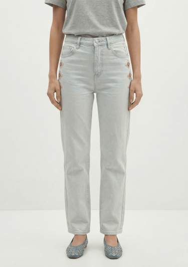 Berenice Phoenix Straight Leg Jean in Light Blue Denim