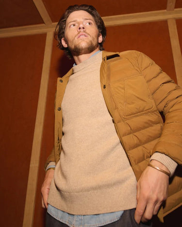 Billy Reid Baffle Shirt Jacket in Billy's Brown - Estilo Boutique