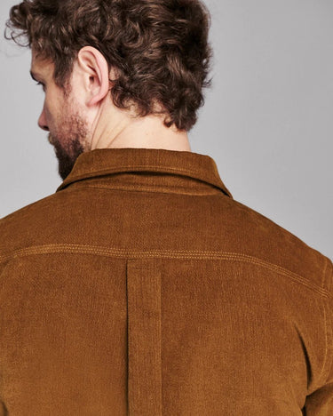 Billy Reid Cochran Moleskin Shirt in Tobacco