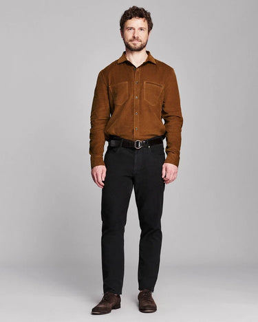 Billy Reid Cochran Moleskin Shirt in Tobacco
