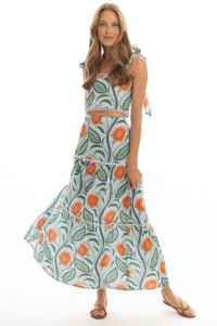 Bindu Aurelia Skirt in Light Sea