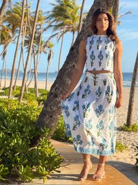 Bindu Brigitte Skirt in Blue Blossom