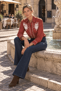 Bindu Olympia Blouse in Lava