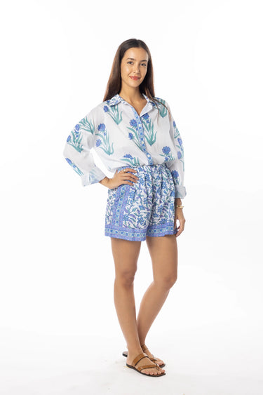 Bindu Robi Shorts in Jasmine Violet - Estilo Boutique