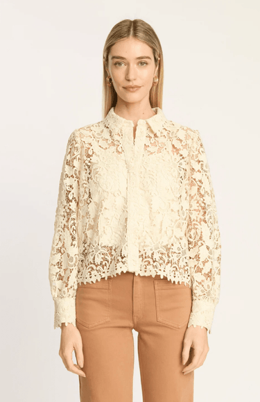 Caballero Emmie Top in Ivory Lace