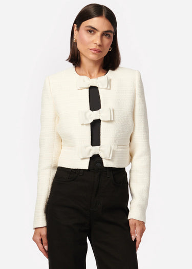 Cami Evangeline Boucle Blazer in Cream - Estilo Boutique