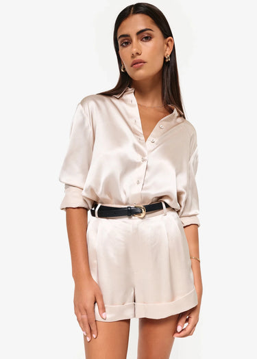 Cami NYC Crosby Silk Blouse in Oat