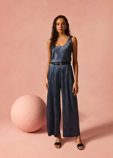 Cami NYC Fabian High Rise Charmeuse Pant in Raw Denim - Estilo Boutique