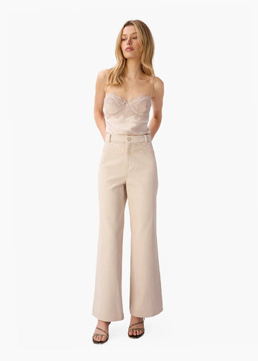 Cami NYC Natali Bull Denim Pant in Oat