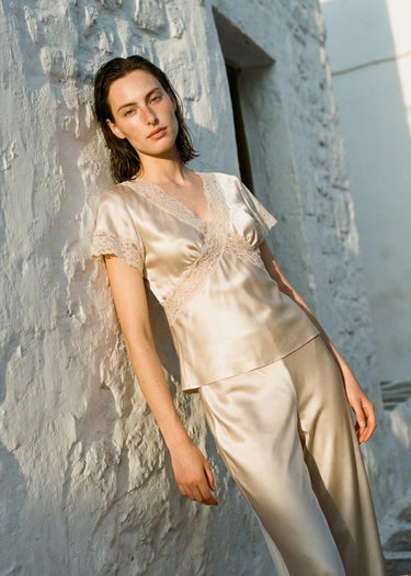 Cami NYC Romola Silk Top in Oat