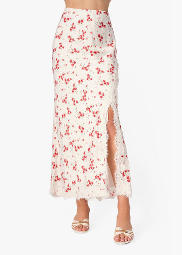 Cami NYC Teagan Hammered Silk Skirt in Candied Rose