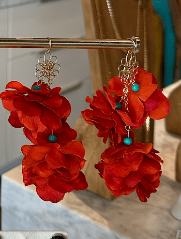 Cassandra Collections Large Red Earrings - Estilo Boutique