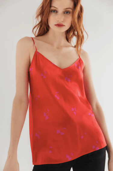 Catherine Gee Basic Cami in Cherry Heart - Estilo Boutique