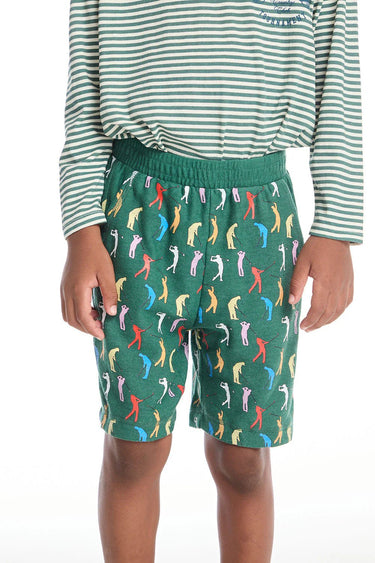 Chaser Allover Golfers Boys Shorts in Broccolini - Estilo Boutique