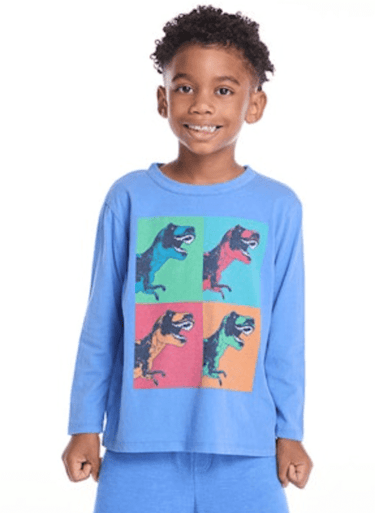 Chaser Boys Longsleeve T - Rex Tee in Blue Dream - Estilo Boutique