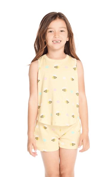 Chaser Honey Bee Shirttail Muscle Tee - Estilo Boutique