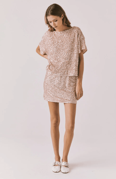 Chaser Jayde Mini Skirt in Bronze
