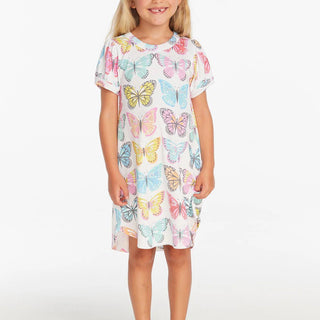 Chaser Kids Puff Sleeve She's A Butterfly Dress - Estilo Boutique