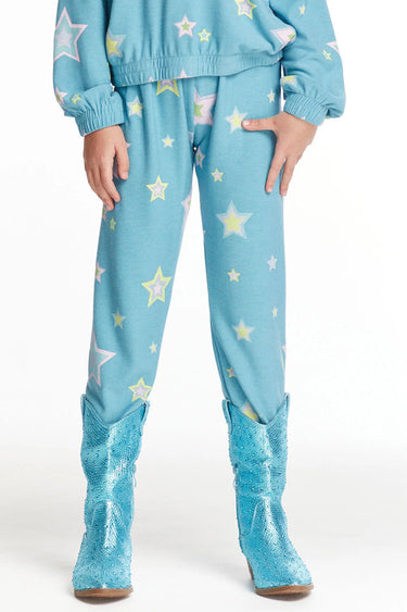 Chaser Kids Star Child Cozy Knit Sweatpants in Wind - Estilo Boutique