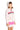 Chaser Kids Zip Up Hoodie with Pinky Strappings in Pinky Colorblock