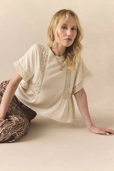 Chaser Petal Starry White Short Sleeve in Starry White - Estilo Boutique
