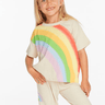 Chaser Rainbow Tee in Oatmeal - Estilo Boutique
