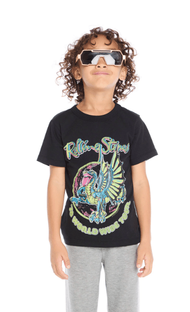 Chaser Rolling Stones American Tour Tee in True Black - Estilo Boutique